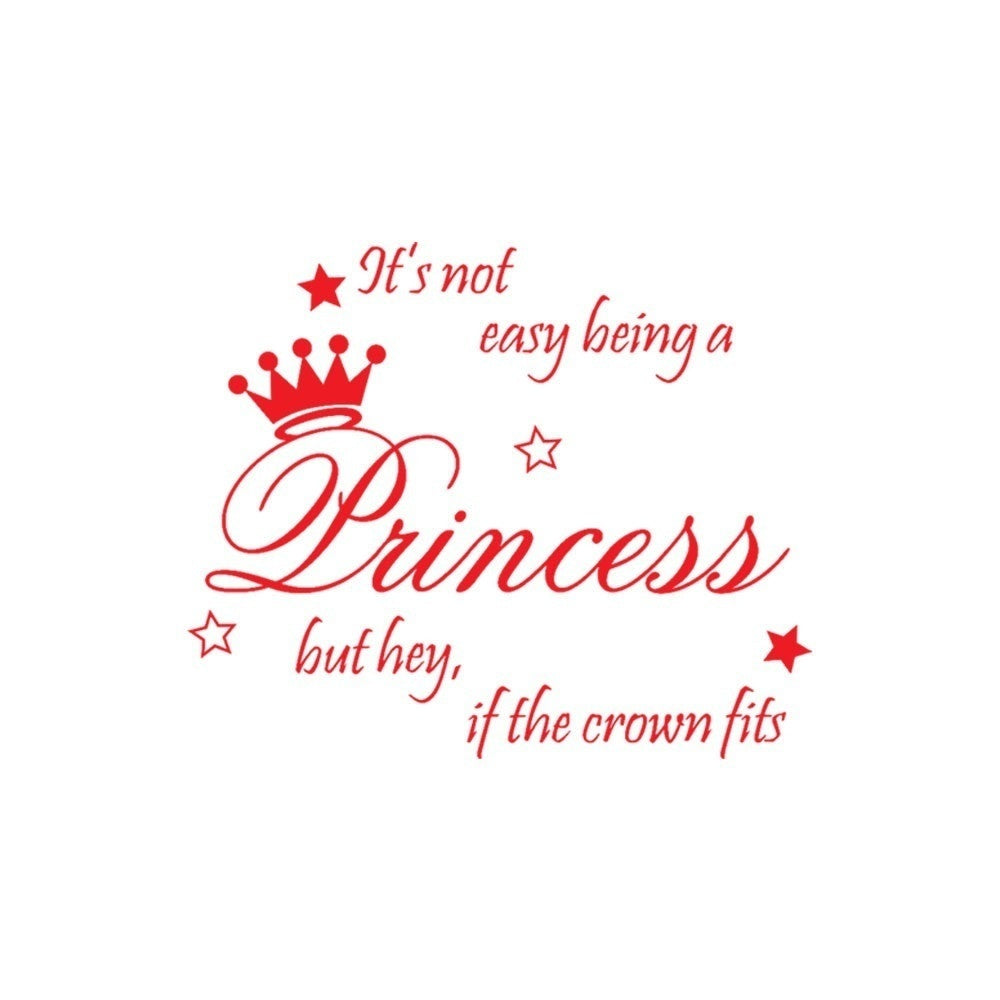 High-quality   Beautiful Princess Crown Wall Sticker Bedroom Decor Vinyl Decal Die Cut