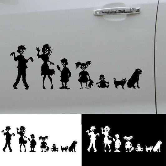Hot  1 Pcs Novelty Sticker Car Devil Waterproof Vampire Zombie Family Car Sticker Motorcycle Styling Devil Vinyl Decal
