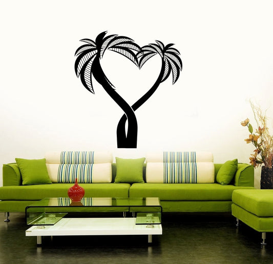 New Fashion   Vinyl Decal Tropical Palm Tree Beach Coolest Relax Decor Wall Sticker (ig2257)