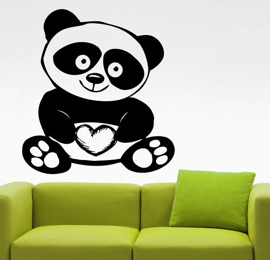 High-quality   Panda Wall Decal Bear Sticker Animal Decals Home Decor Wall Art Living Room Wall Decor Removable Stickers