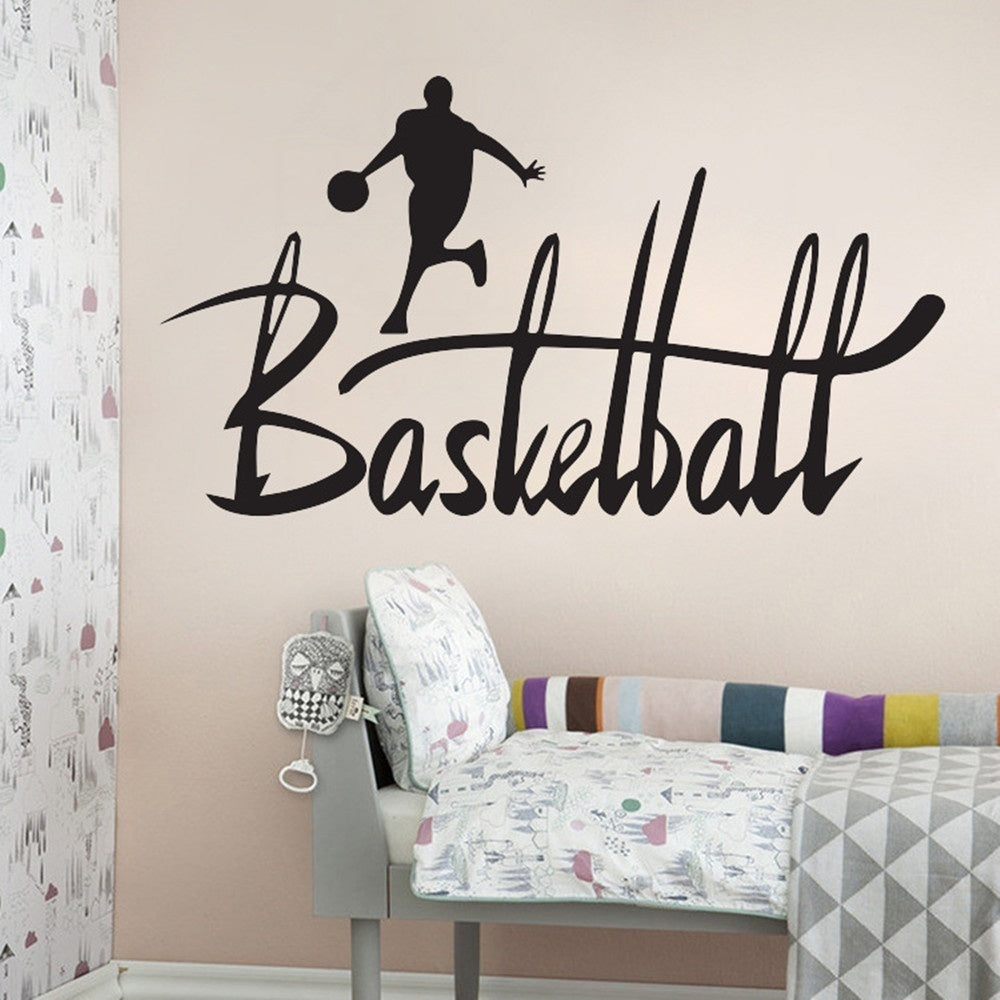 High-quality  Creative Basketball Sport Wall Sticker Removable Art Decal Vinyl Stickers