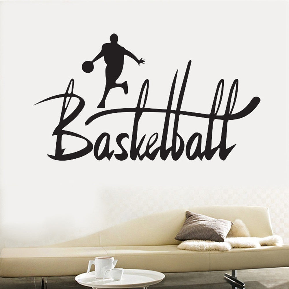 High-quality  Creative Basketball Sport Wall Sticker Removable Art Decal Vinyl Stickers