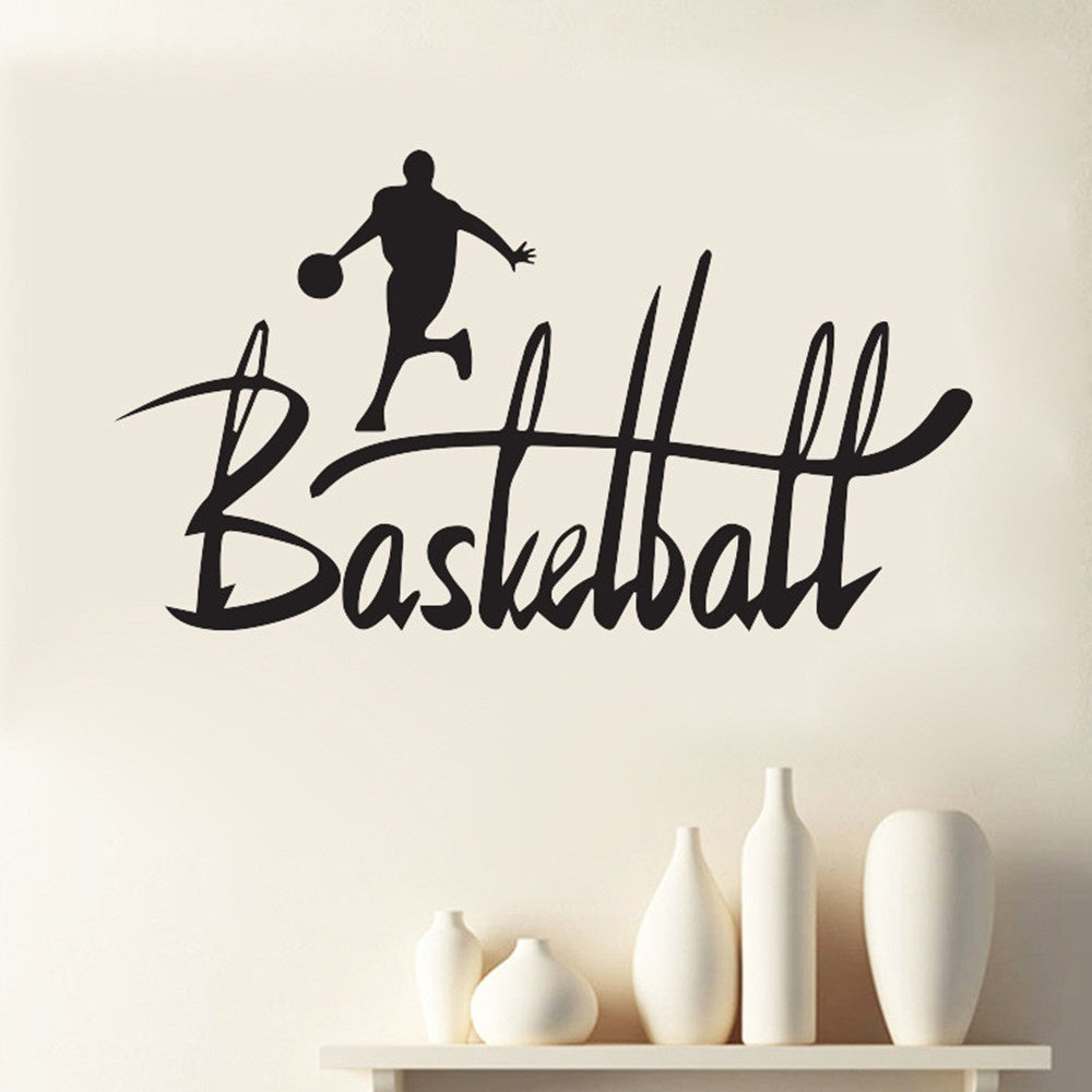 High-quality  Creative Basketball Sport Wall Sticker Removable Art Decal Vinyl Stickers