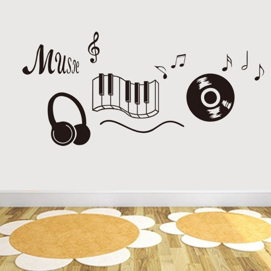 New Brand   Music Sticker Wall Sticker Theme Music Bedroom Dancing Music Note Wall Decal  Parede Living Rooms Decor