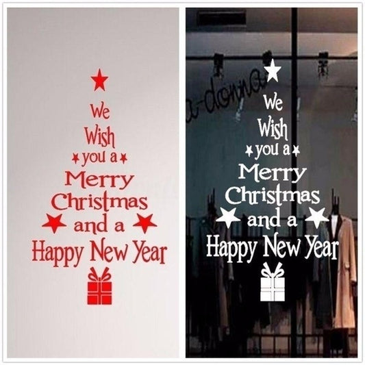 Removable Merry Christmas Tree Wall Stickers Art Vinyl Decal Home Window Decor
