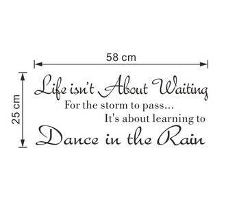 Fashion    dance in the rain wall stickers home decoration bedroom wallpaper wall art decor wall sticker murals arts