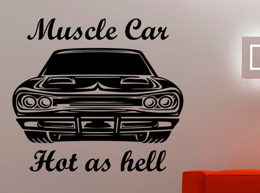 Hot   Muscle Car Wall Decal Racing Stickers Home Interior Design Garage Decor Boys Room Wall Art Murals Removable Stickers