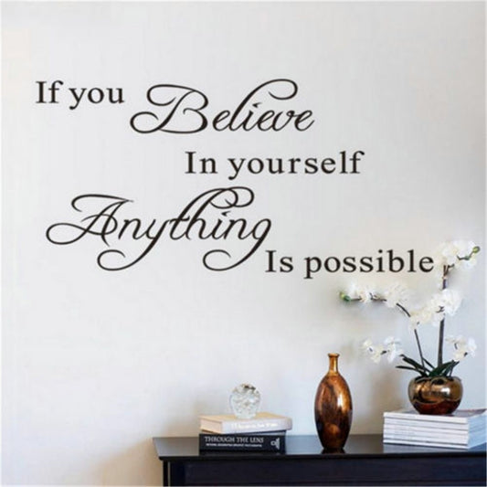 New Brand  Inspirational Quote If You Believe In Yourself Decals Wall Sticker Art Decal Mural Sticker Decal Decor