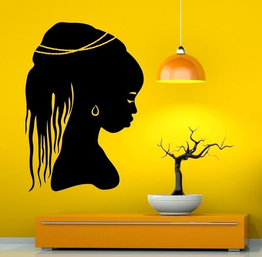 High-quality  African Girl Wall Decal Africa Vinyl Decal Sticker Murals Interior Decor