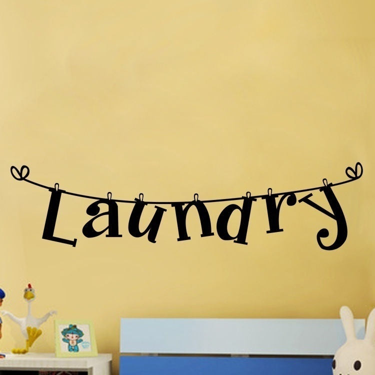 High-quality   Laundry Room Wall Sticker Home Decor Popular Vinyl Removable Decals Washhouse