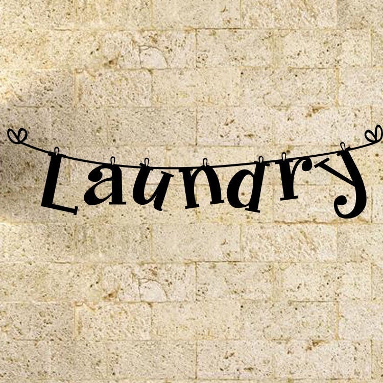 High-quality   Laundry Room Wall Sticker Home Decor Popular Vinyl Removable Decals Washhouse