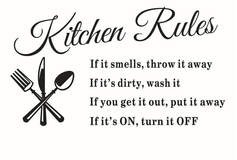 Fashion   DIY Removable Kitchen Words Wall Stickers Decal Home Decor Vinyl Art Mural