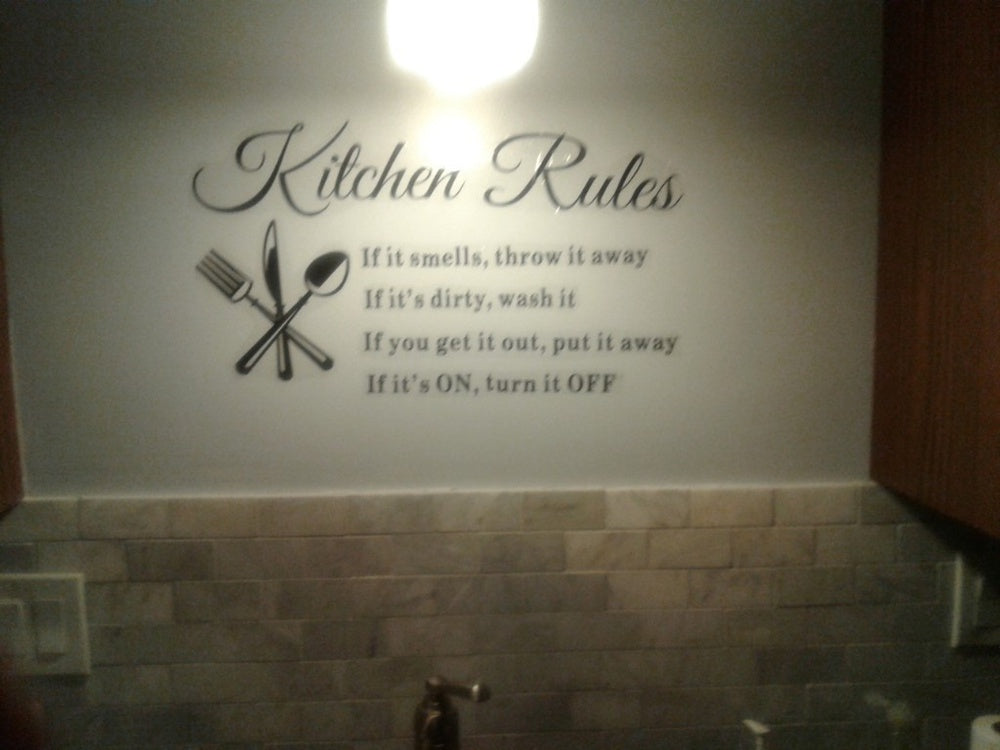 Fashion   DIY Removable Kitchen Words Wall Stickers Decal Home Decor Vinyl Art Mural