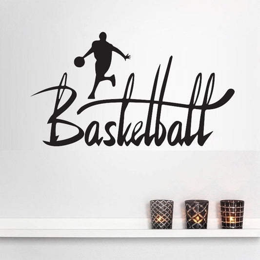 New Hot    Creative Basketball Sport Wall Sticker Removable Art Decal Vinyl Stickers