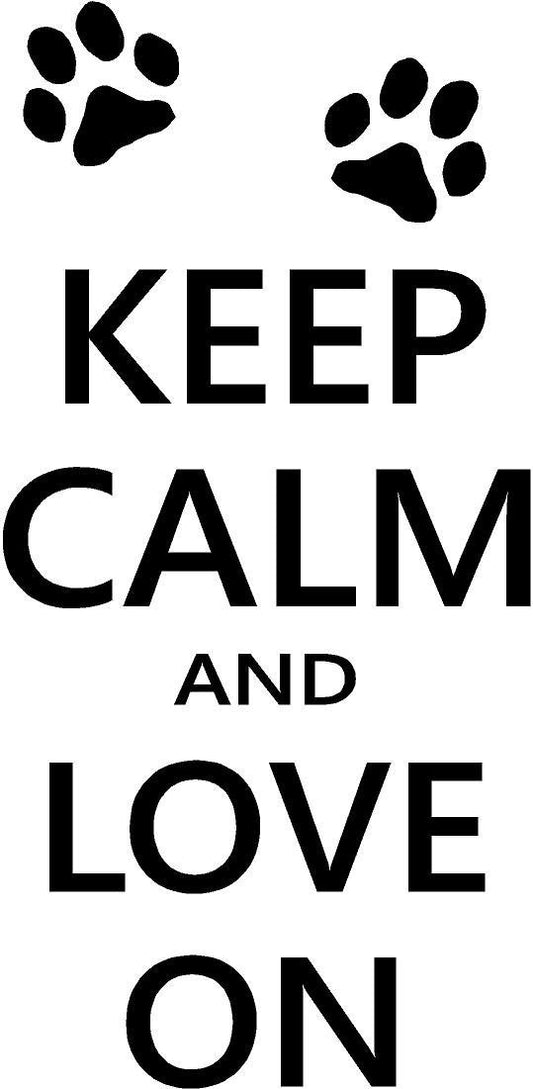 New Fashion   Keep calm and love on cute dog paw prints pet wall quotes sayings vinyl decal art