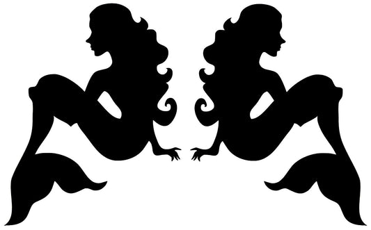 High-quality    MERMAID STICKERS Mirrored Car Bumper Van Window Laptop VINYL DECALS