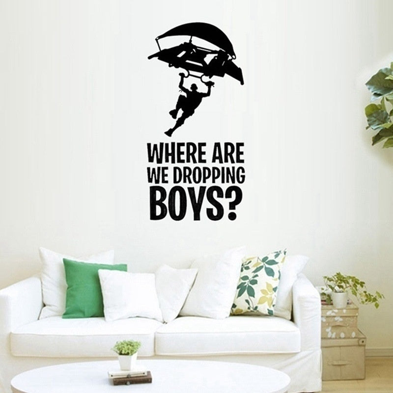 New Fashion 1Pcs Characters Silhouette Wall Art Stickers Vinyls Decals