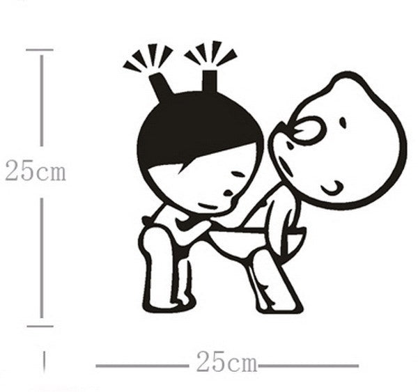 New Hot   Cartoon PVC Creative Toilet Stickers Bathroom Wall Stickers