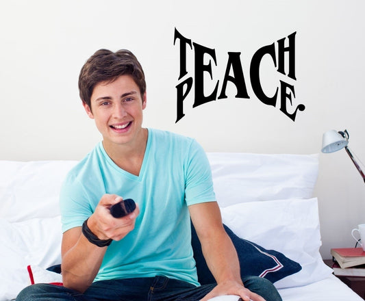 High-quality   A Peace Quotes Black Wall Decal Vinyl Decal The Best Teaching Strategy Cultivating Peace Teach Peace Teaching Hope Peace In Our Time A Distinct  Peace Sign Wall Decor