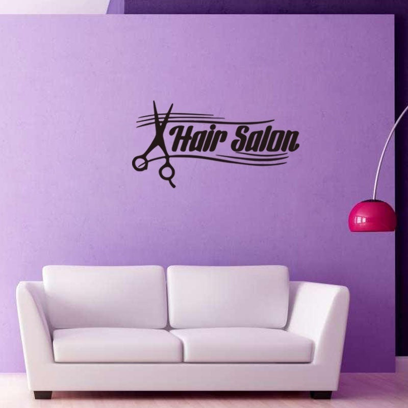 Fashion  ly Arrived Removable Wall Stickers Vinyl Decor Hair Beauty Salon Barbershop Wall Stickers Home Decoration