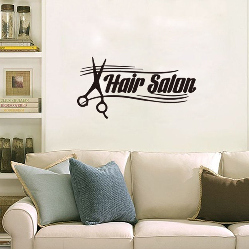 Fashion  ly Arrived Removable Wall Stickers Vinyl Decor Hair Beauty Salon Barbershop Wall Stickers Home Decoration