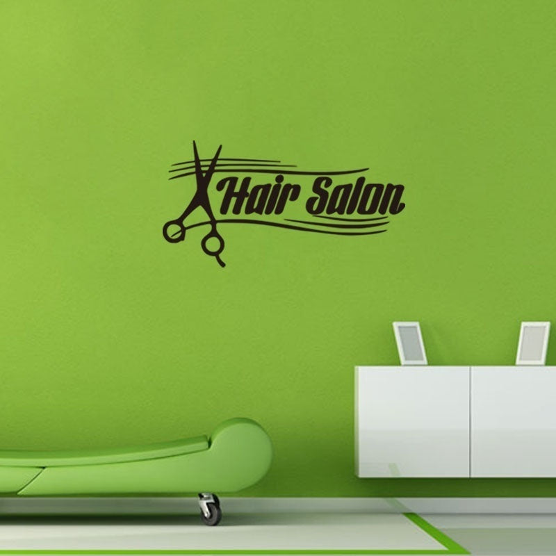 Fashion  ly Arrived Removable Wall Stickers Vinyl Decor Hair Beauty Salon Barbershop Wall Stickers Home Decoration