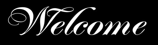 Hot  Front door welcome 16 inches wide vinyl wall decal