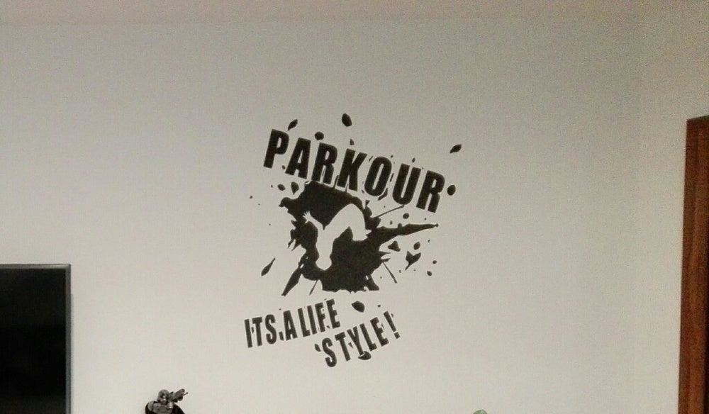 New Hot   Parkour Its a Lifestyle Wall Sticker Street Traceur Sport Vinyl Decal Home Nursery Room Interior Decor Waterproof High Quality Mural