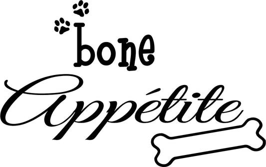 Hot  Bone Appetite cute puppy dog wall art wall sayings quotes