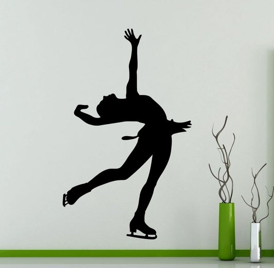 High-quality  Figure Skating Wall Sticker Sport Figure Skater Vinyl Decal Home Interior Room Wall Design Art Decor Waterproof High Quality Mural (114ex)