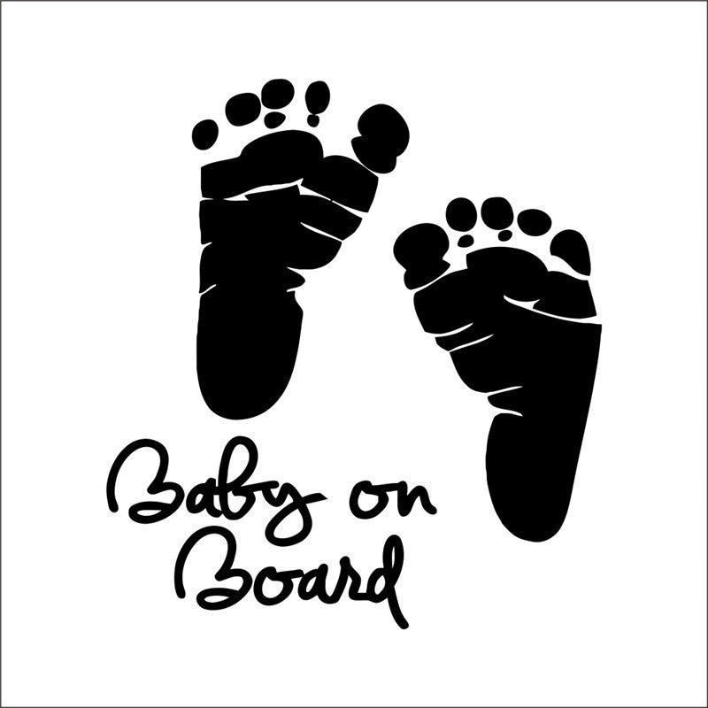 New Brand  Lovely Baby On Board Sign Safety Warning Window Stickers Decal Reflect in Car Stickers Family Auto Covers Baby Protect