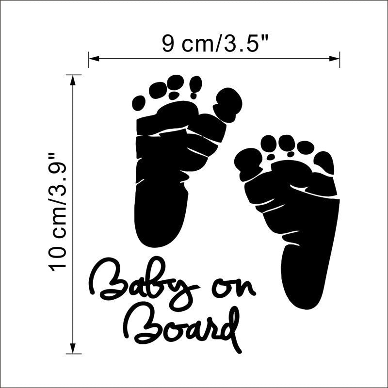 New Brand  Lovely Baby On Board Sign Safety Warning Window Stickers Decal Reflect in Car Stickers Family Auto Covers Baby Protect