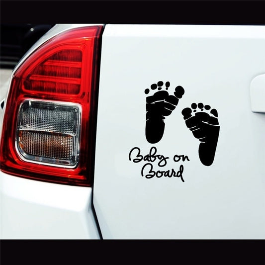 New Brand  Lovely Baby On Board Sign Safety Warning Window Stickers Decal Reflect in Car Stickers Family Auto Covers Baby Protect