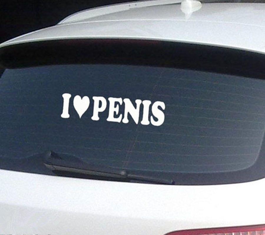 Hot "I LOVE PNIS" Gay Pride Prank Funny Gag Gift Vinyl Decal Car Auto Window Sticker
