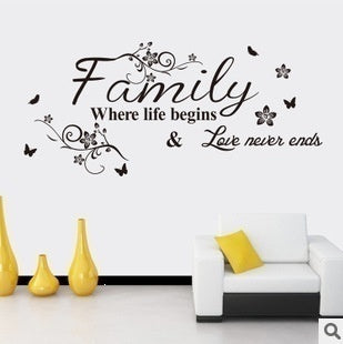 family flower vine Wall Stickers creative Art DIY PVC Decorations Wall Decals Home Decors Wall sticker