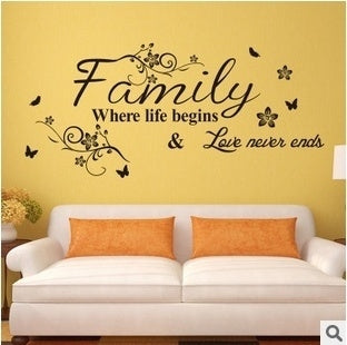 family flower vine Wall Stickers creative Art DIY PVC Decorations Wall Decals Home Decors Wall sticker