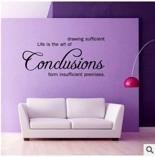New Brand LIFE IS the art of drawing Wall Quote letter Stickers Removable character Home Decor Art Decals Mural