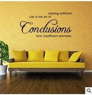 New Brand LIFE IS the art of drawing Wall Quote letter Stickers Removable character Home Decor Art Decals Mural