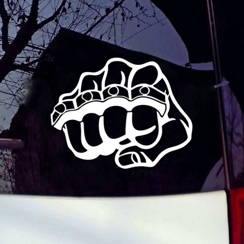 Hot   Brass Knuckles Knuckle Fist Car Decorative Car Styling Sticker Decal