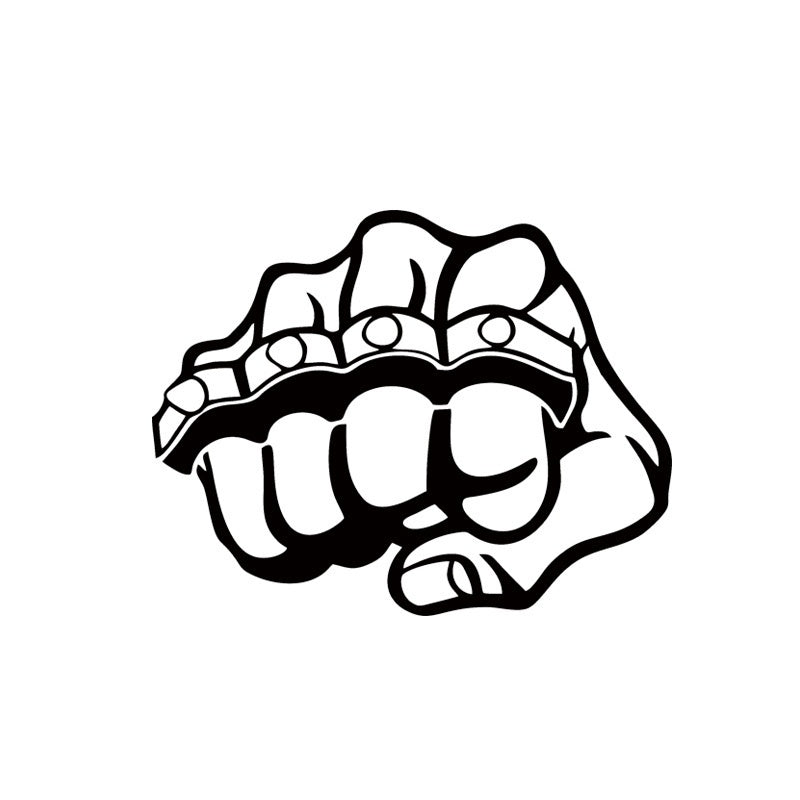 Hot   Brass Knuckles Knuckle Fist Car Decorative Car Styling Sticker Decal
