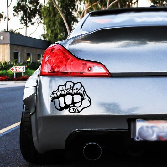 Hot   Brass Knuckles Knuckle Fist Car Decorative Car Styling Sticker Decal