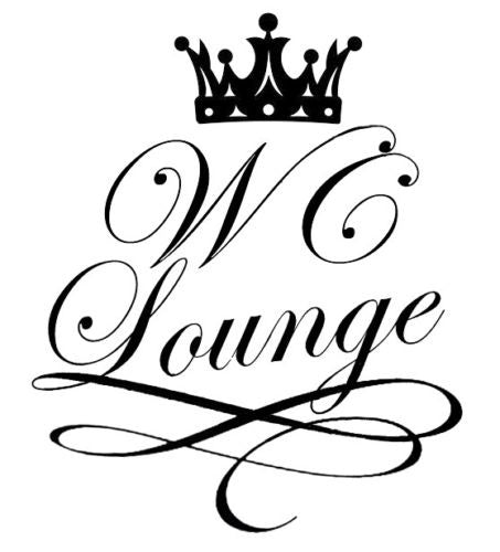 New Hot WC Lounge Aufkleber mit Krone / Wandtattoo / Türschild / Sticker 22x27cm