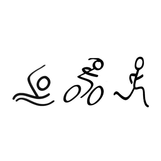 New Fashion    Simple Triathlon Sticker Swim Bike Run Automotive Styling Vinyl Decals