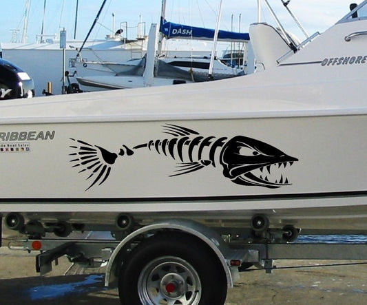 High-quality     Huge 900mm Fishing BOAT FISH Stickers Marine Vinyl Tackle Box Cabin or Hull