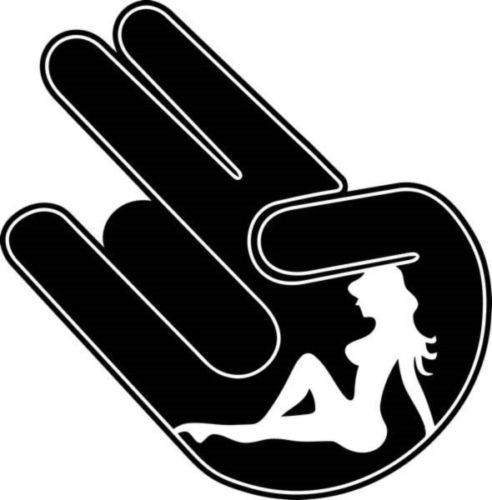 New Brand  SHOCKER GIRL JDM Vinyl Decal Sticker-6" Tall White Color