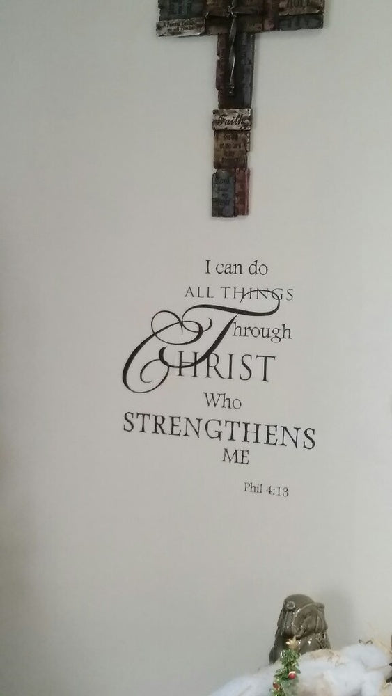 New Hot  I Can Do All Things Letters Words Removable Wall Sticker Decals Home Vinyl