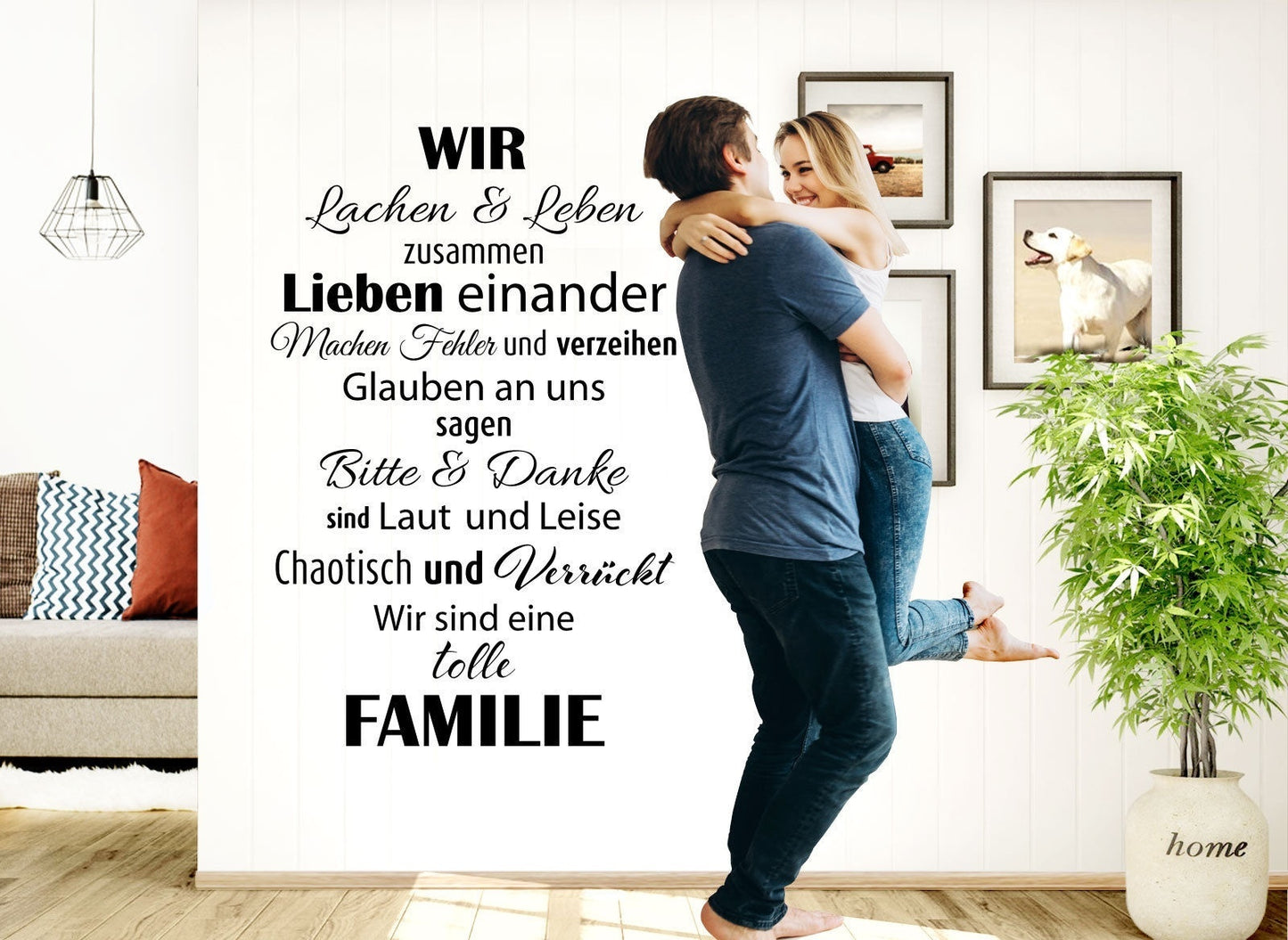 New Hot Wandtattoo Wandsticker Wandaufkleber Wohnzimmer Flur Familie Spruch Zitat