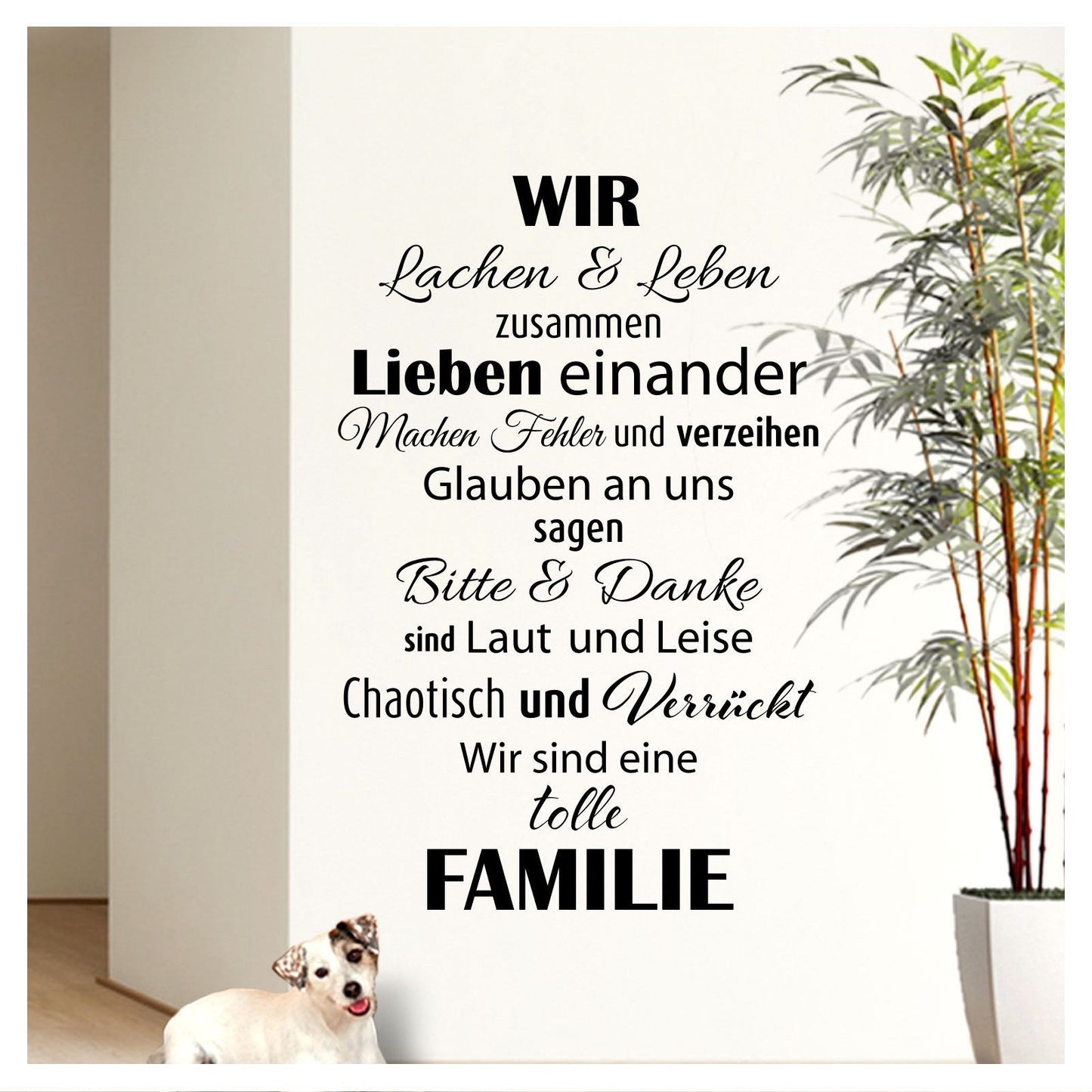 New Hot Wandtattoo Wandsticker Wandaufkleber Wohnzimmer Flur Familie Spruch Zitat