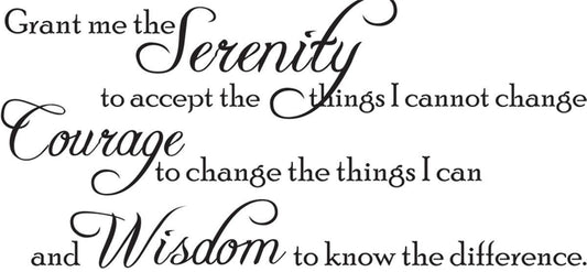 New Fashion   Grant me the Serenity to accept the things wall quote wall sticker wall decals quotes Bedtime Prayer