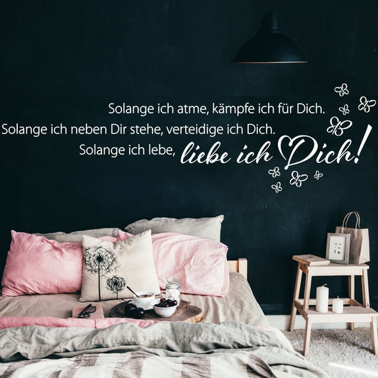 New Fashion Wandtattoo Wandsticker Wandaufkleber Schlafzimmer Spruch Liebe ich Dich